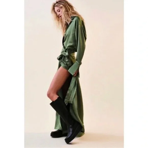 COPY - Free people Emma Tuxedo Wrap midi Dress